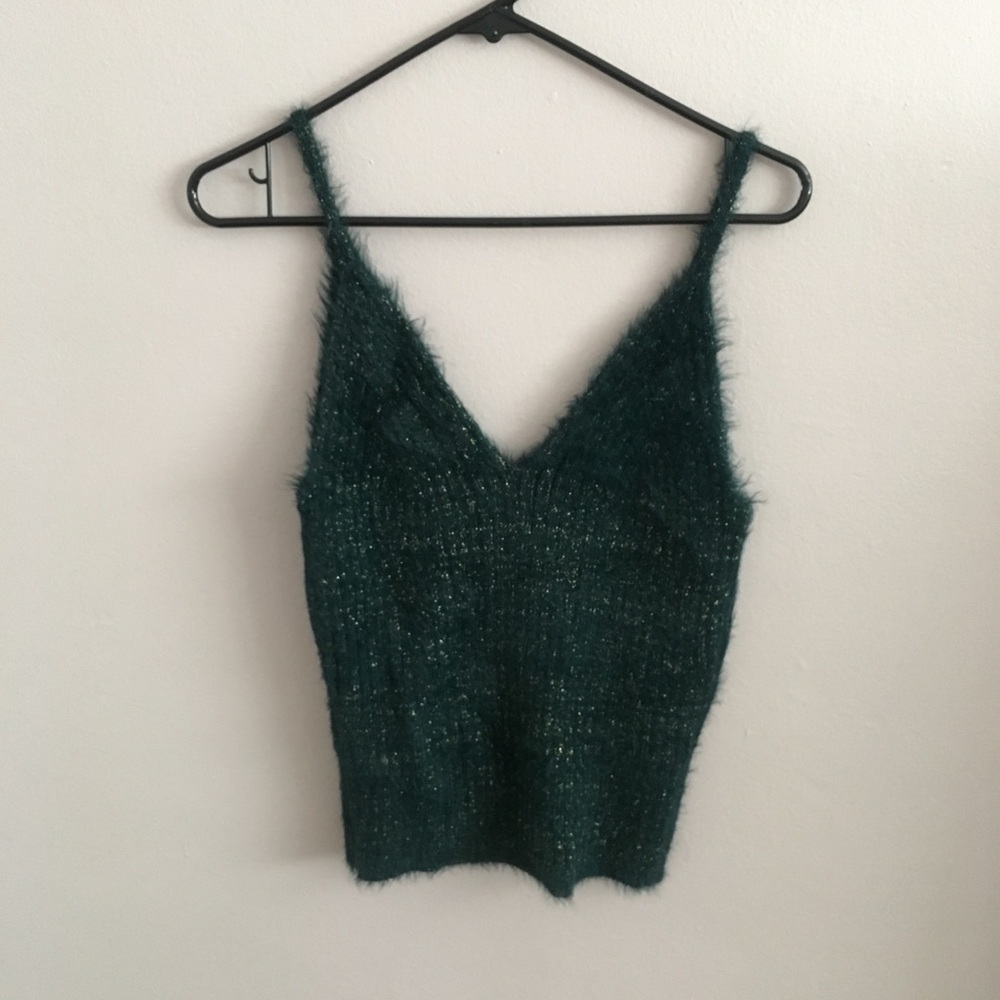 NEW Vici Ice Age Fuzzy Shimmer Knit Tank